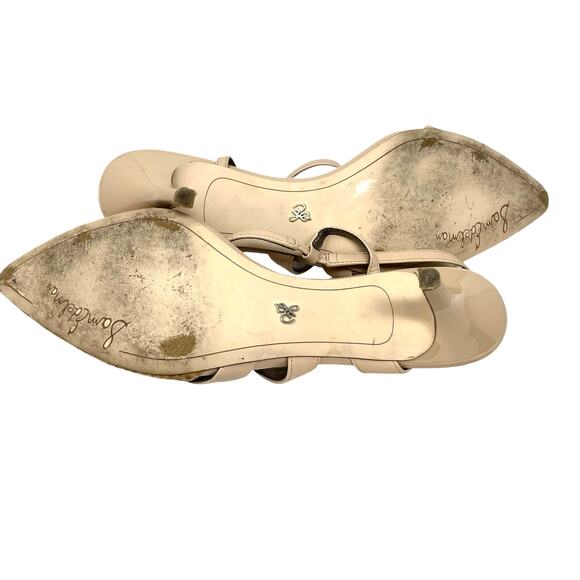 Sam Edelman “Othello” Slingback Heels Size 11M Snakeskin Embossed Leather-Flaw - Picture 6 of 7